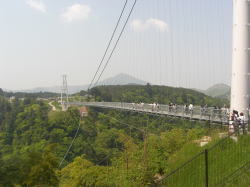 長さ高さ日本一、九重夢大吊橋